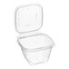 A case of 224 clear Inline Plastics Safe-T-Chef deli containers with dome lids.