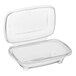 A case of Inline Plastics Safe-T-Chef clear plastic deli containers with dome lids.