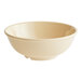 An Acopa Foundations tan melamine bowl with a white background.