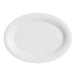An Acopa Foundations white melamine platter with a white rim.