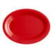 A red oval Acopa Foundations melamine platter.