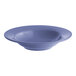 An Acopa Foundations purple melamine bowl with a wide rim.