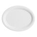 A white Acopa Foundations melamine platter with a wide rim.