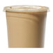 A Tossware plastic cup with a white flat lid.