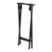 A black wooden Lancaster Table & Seating folding tray stand with a black metal frame.