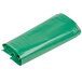 A roll of green plastic trash can liners.