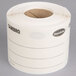 A roll of Cambro white dissolvable product labels with black text on a white background.