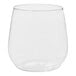 A clear Tossware plastic Vino Jr. glass.