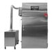A stainless steel Pro Smoker 320-T smokehouse with a stainless steel exhaust pipe.