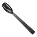 An American Metalcraft stainless steel serving spoon with a black handle.