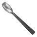 An American Metalcraft stainless steel serving spoon with a wavy handle.
