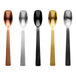 An American Metalcraft hammered gold stainless steel serving spoon.