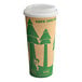 An EcoChoice paper hot cup and lid with a tree print.