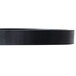 A black rubber belt with silver accents.