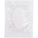 A plastic bag containing 4 white oval Medique eye pads.