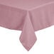 A pink rectangular Intedge table cover on a table.