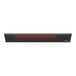 A black rectangular Aura Decor electric infrared heater with red LED lights.