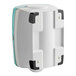 A white and blue plastic box for Tork Performance Maxi Center Pull Wiper Dispenser.