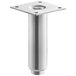 An Avantco stainless steel adjustable metal pole with a square base.