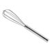 A Choice stainless steel mini whisk with a handle.