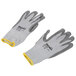A pair of Cordova gray work gloves with gray palm coating.