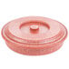 A red round polyethylene HS Inc. "Tortilla Pleezer" container with a lid.