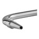 A close-up of a chrome Delta laboratory faucet with metal handles.