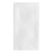A white paper towel on a white background.