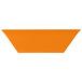 A rectangular orange GET Keywest melamine bowl with white edges.
