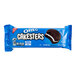 A blue package of Nabisco Oreo Cakesters with a chocolate cookie with an Oreo filling on the front.