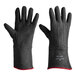 A black Showa neoprene glove with red trim on a white background.