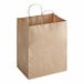 A brown Natural Kraft paper shopping bag with handles.