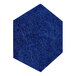 A navy blue hexagon-shaped PET acoustic wall panel with a white background.