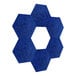 A blue hexagon shaped Luxor Reclaim wall panel.
