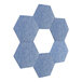A light blue hexagon shaped Luxor Reclaim wall panel kit with a white background.