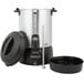 A Proctor Silex coffee urn with a black plastic lid and tube.
