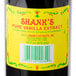 The label on a bottle of Shank's Premium Pure Vanilla Extract.