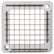 A white square metal blade assembly with grids.