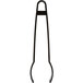 A black Fineline plastic tongs with a white background.
