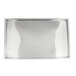 A Tablecraft stainless steel rectangular tray with a textured surface.