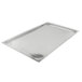 A Tablecraft stainless steel rectangular tray with a shiny silver finish.