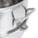 A stainless steel Vollrath bowl with handles.
