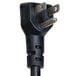 A close-up of a black power plug with two plugs on it.