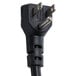A black power cord plug for Traulsen UPT7218-RR-SB.