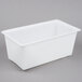 A white plastic container with a lid holding a Hobart Julienne liftout unit.