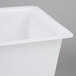 A white square container with a lid holding a Hobart Julienne Liftout Unit.