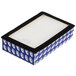 A rectangular box with a blue and white design for ProTeam HEPA filter cartridge.