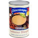 A can of Chincoteague Lobster Bisque with a bowl of soup.
