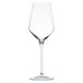 A clear Stolzle Quatrophil wine glass with a stem.