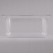 A clear plastic container on a white background.